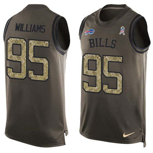 Nike Bills #95 Kyle Williams Green Men's Stitched NFL Limited Salute To Service Tank Top Jersey - Click Image to Close